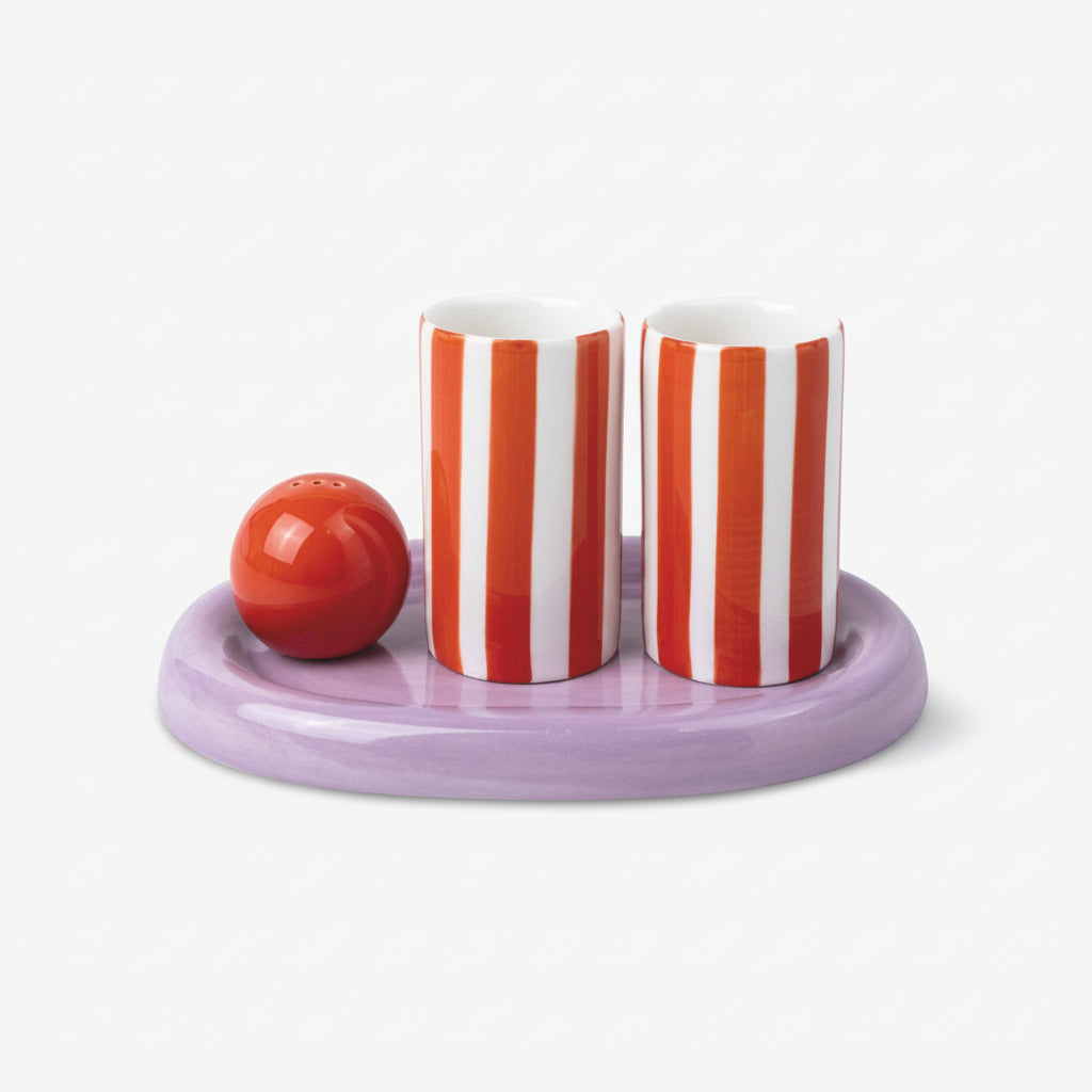 Lily Mae Ceramic Tequila Shot Glass Set - Poppy &amp; Lilac