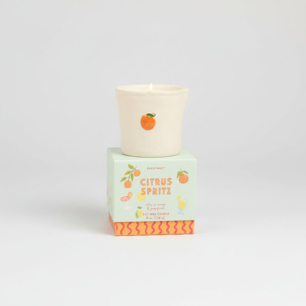 Paddywax Bistro Orange Ceramic Candle - Citrus Spritz