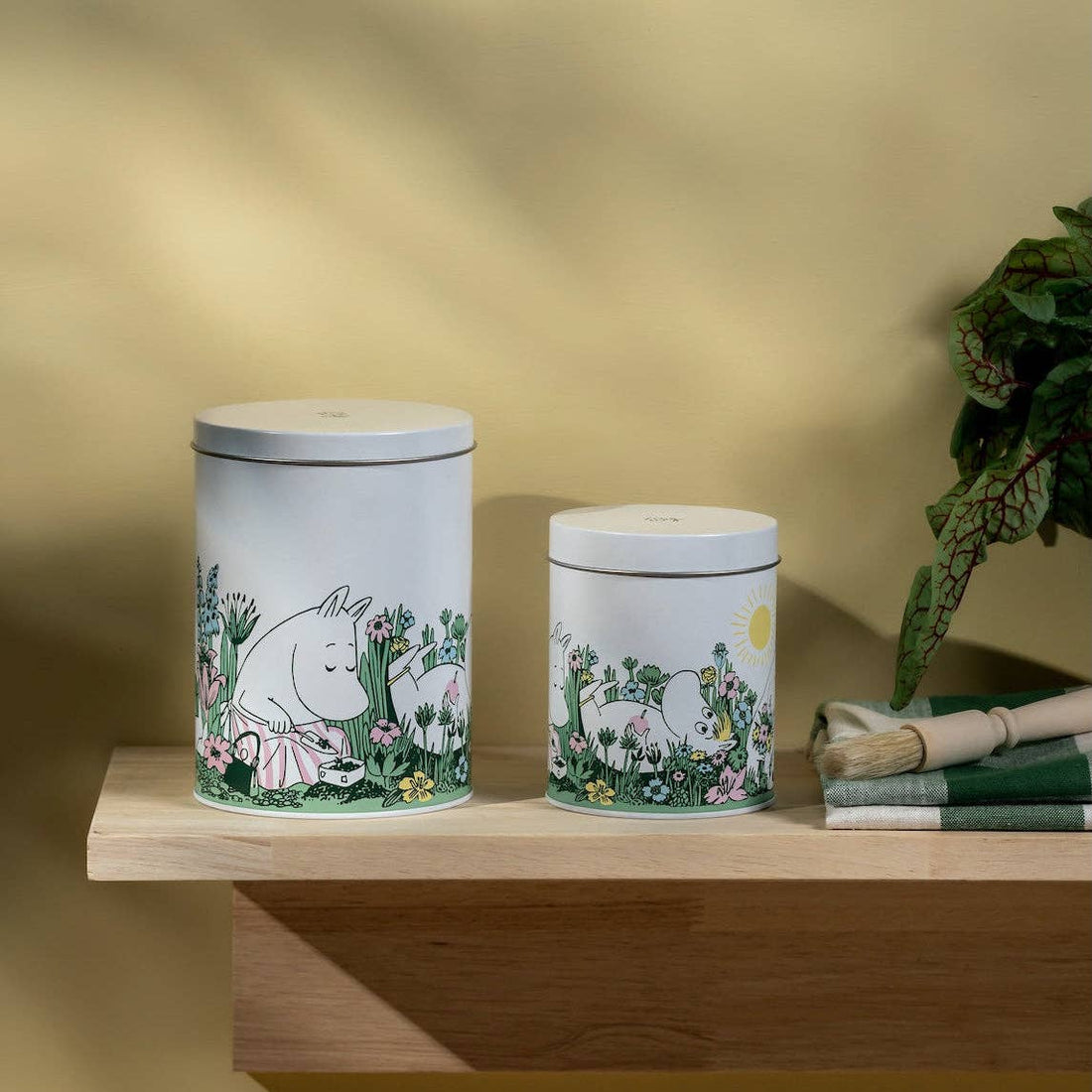 MOOMIN | Round Tin Jars | In The Garden | Set of 2