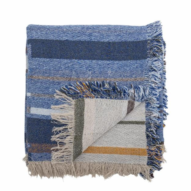 Toscana Blue Throw in Recycled Cotton