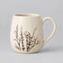 Bea Stoneware Mug in White with Botanical Design