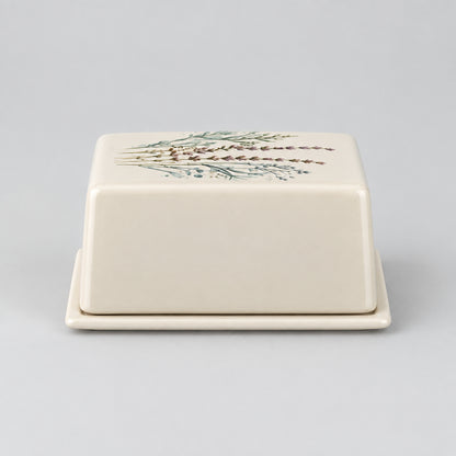 Bea Butter Box in White Stoneware