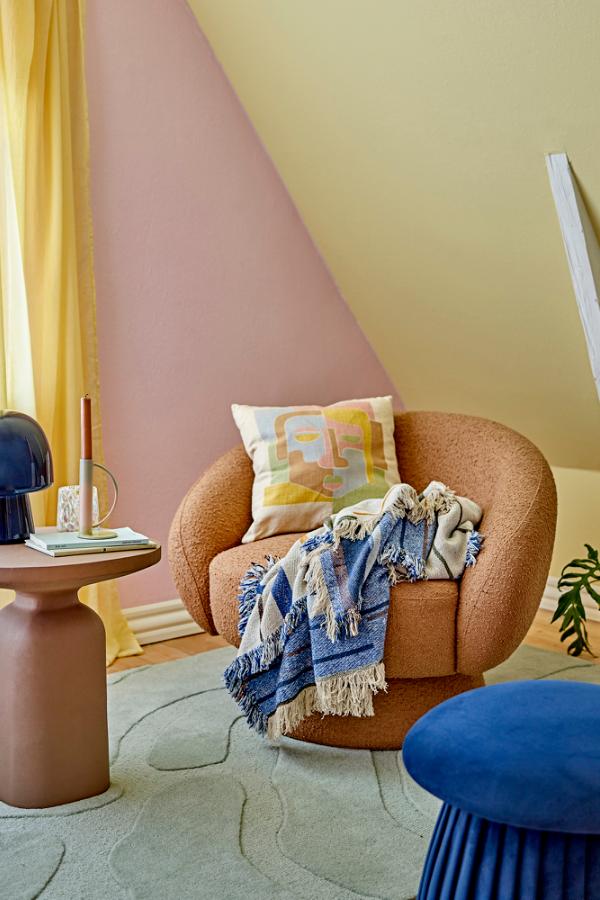 Toscana Blue Throw in Recycled Cotton