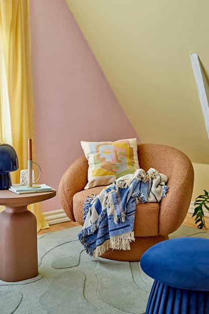 Toscana Blue Throw in Recycled Cotton