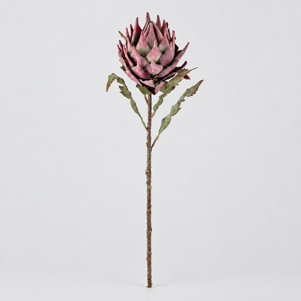 Purple Protea Stem - Artificial Flower Decoration