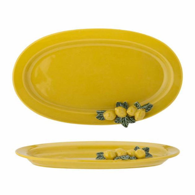 Limone Yellow Stoneware Serving Plate
