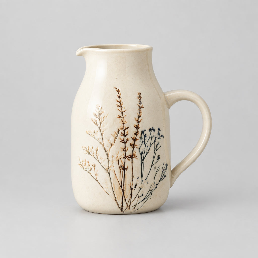 Bea Jug in White Stoneware