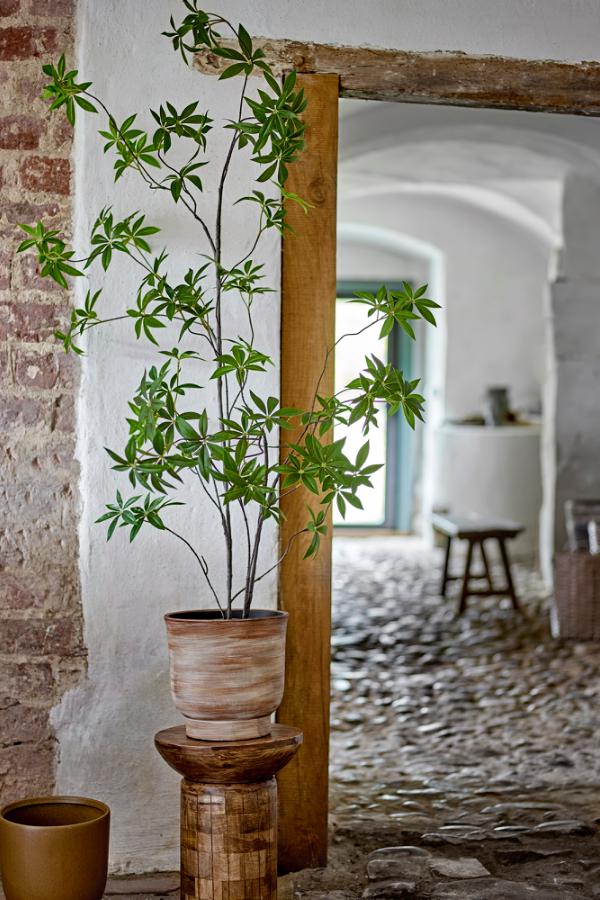 Palmatum Plant in Black Pot, Artificial Greenery
