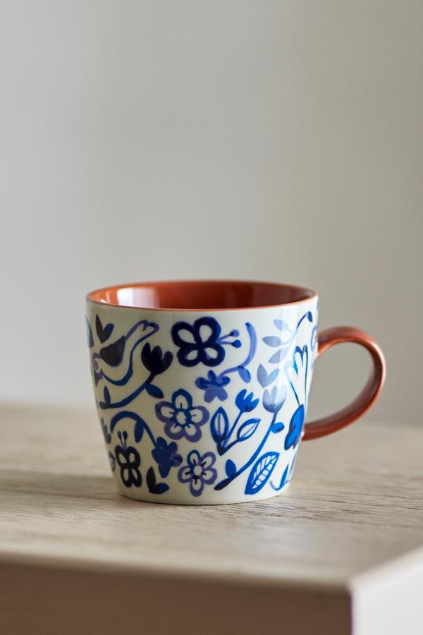 Figuria Stoneware Mug Set of 4 - Floral Design