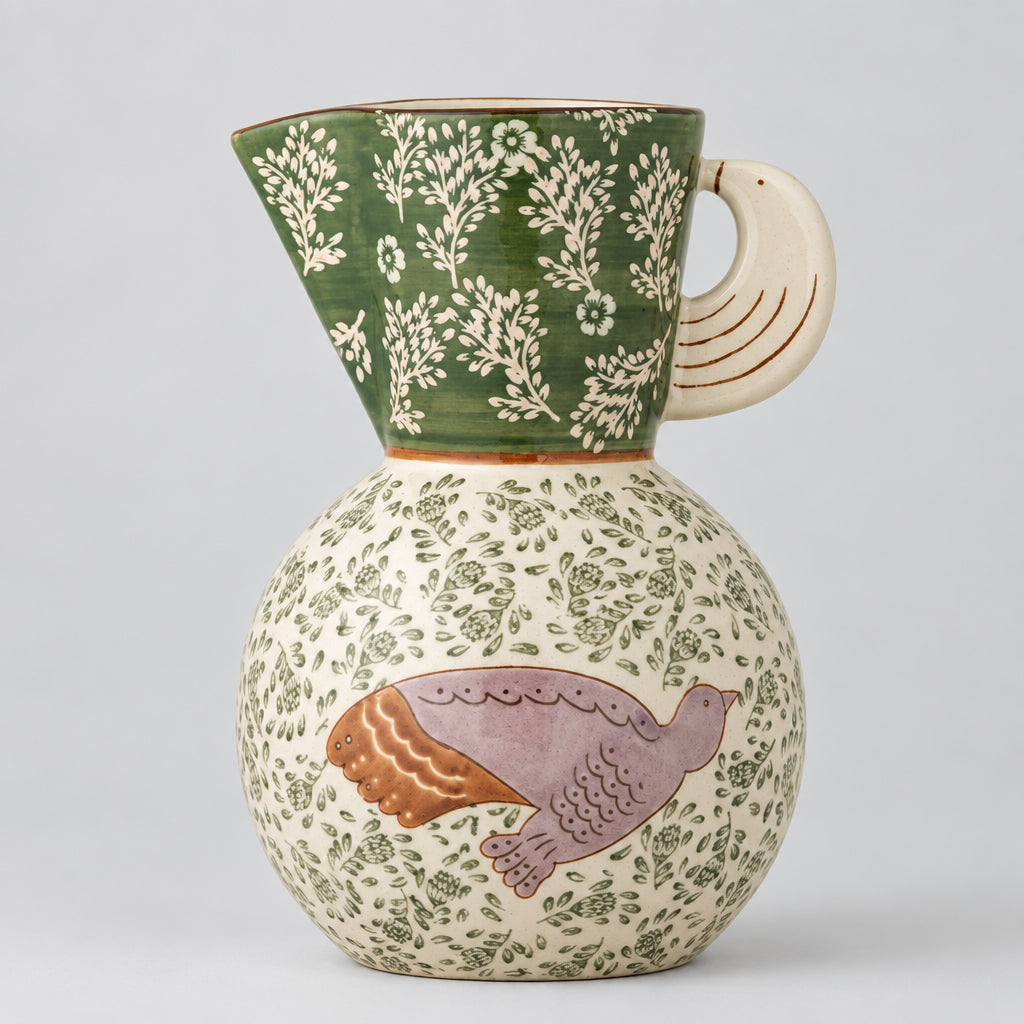 Hezha Green Stoneware Jug