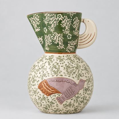 Hezha Green Stoneware Jug