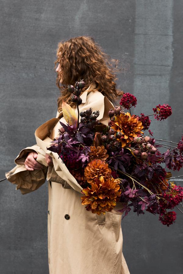 Waverly Bouquet - Orange Artificial Floral Arrangement