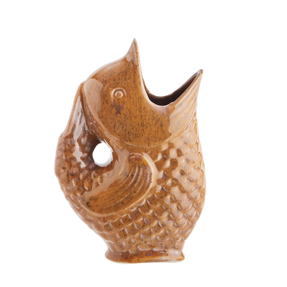 Stoneware fish vase