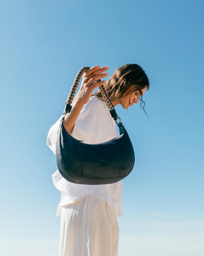 BIBA Lunas Leather Hobo Shoulder Bag
