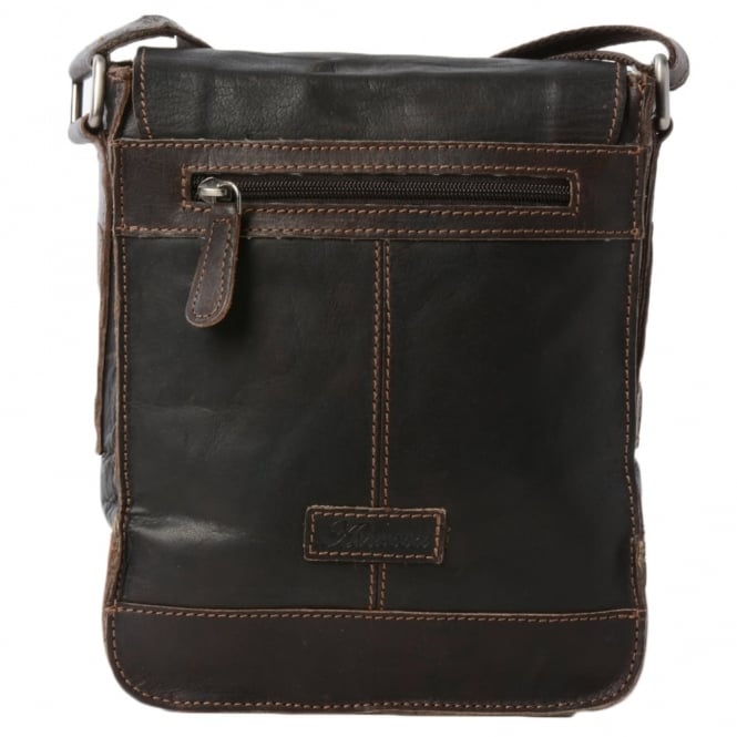 Mens Brown Leather Flight Bag