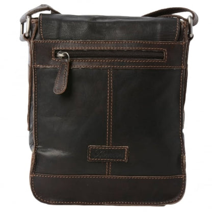 Mens Brown Leather Flight Bag