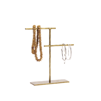 Hand-Forged Jewellery Stand in Antique Brass