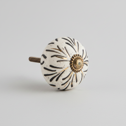 Hand-Painted Stoneware Knob