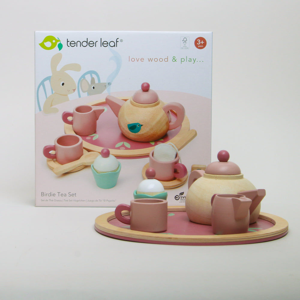 Birdie Wooden Tea Set