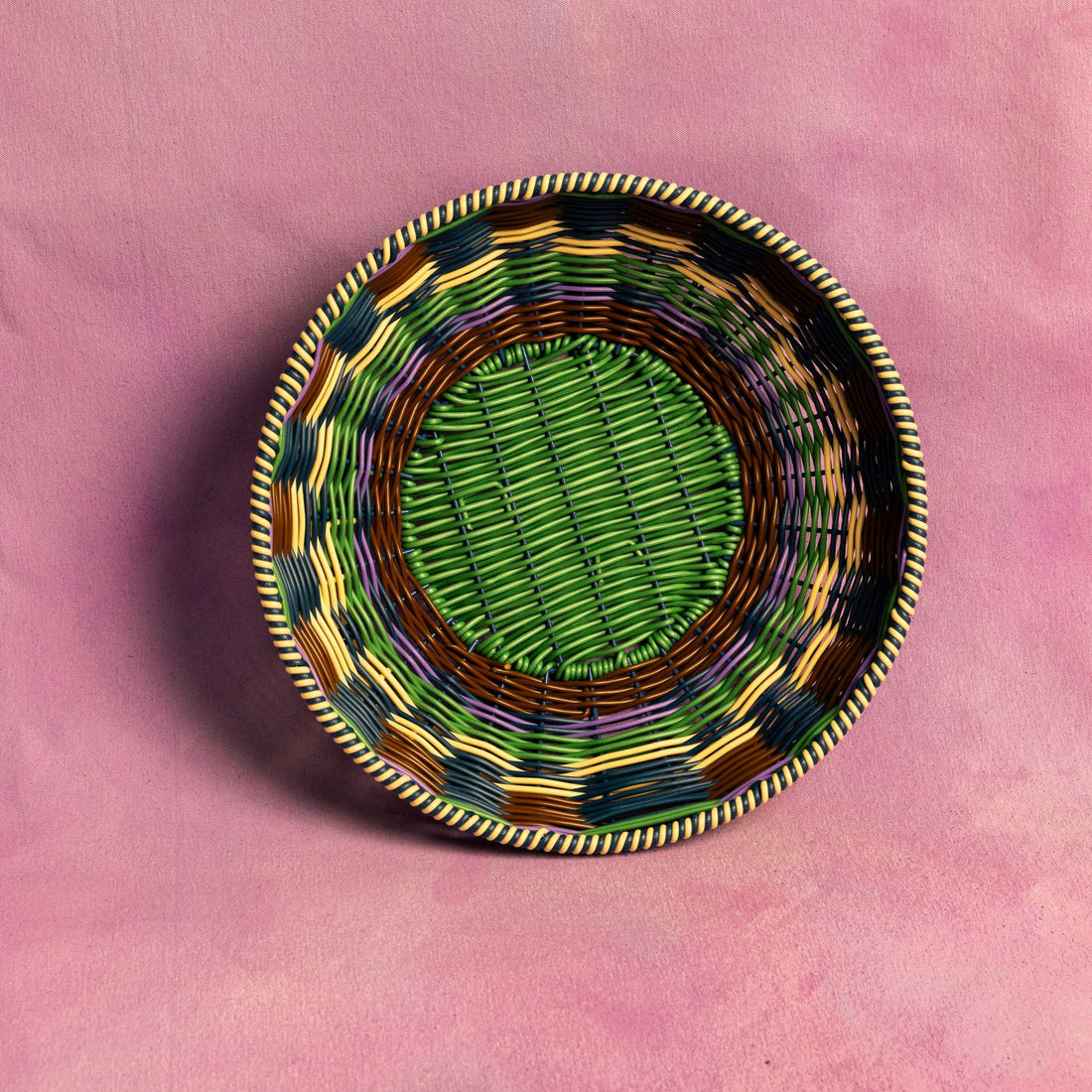 Hand-Woven Bowl in Brown &amp; Green
