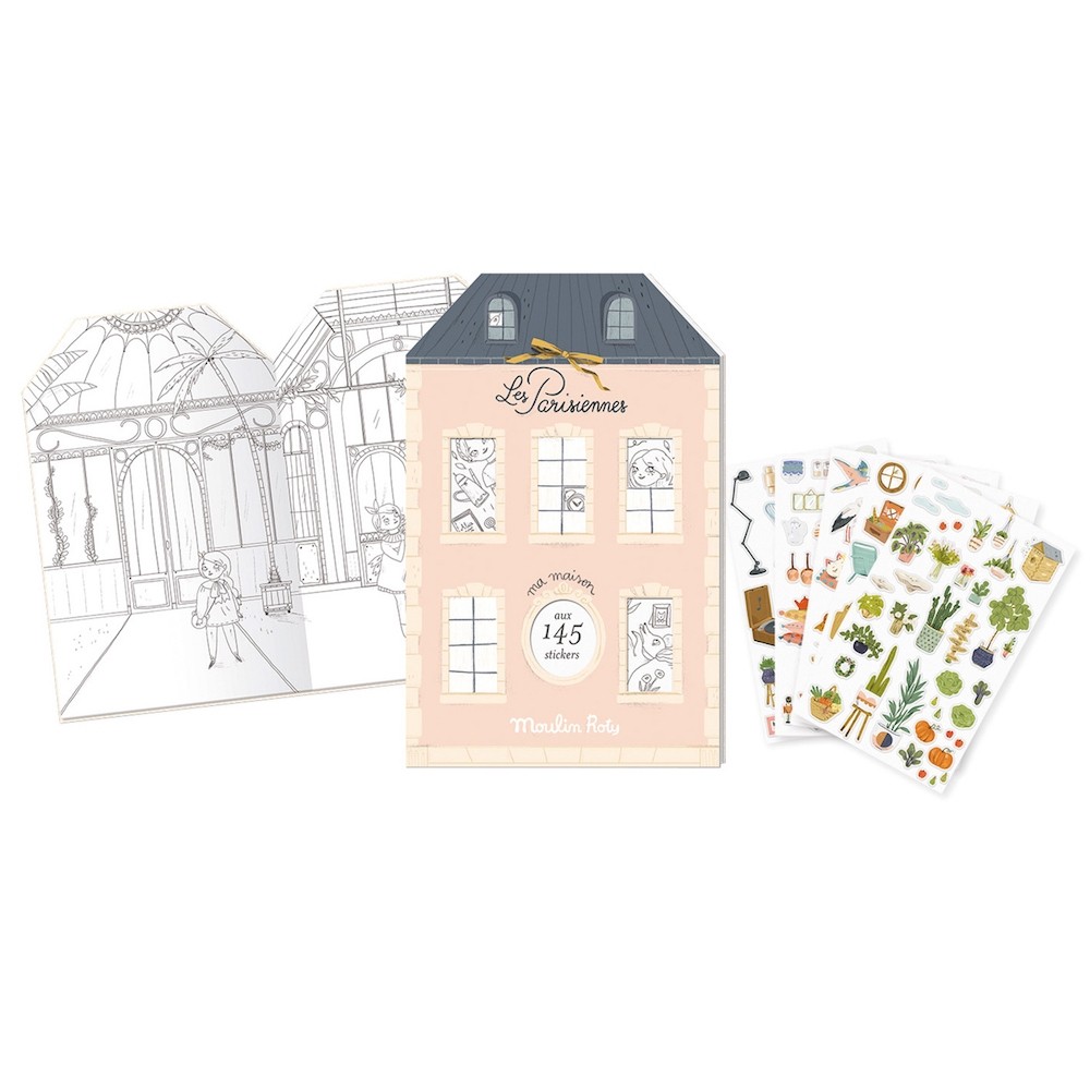 Moulin Roty Les Parisiennes Colouring Book with Stickers