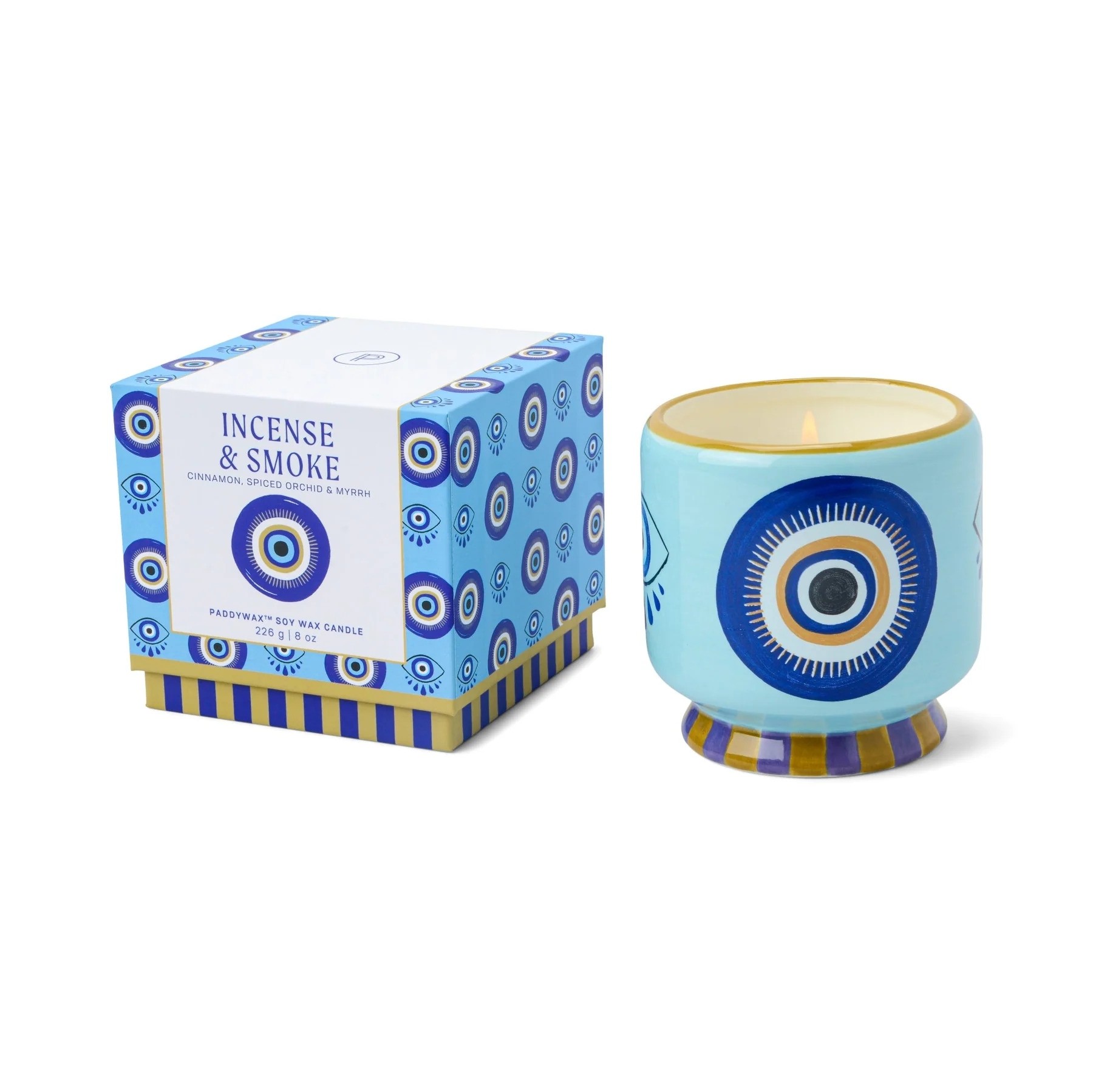 Paddywax Adopo Eye Ceramic Candle - Incense & Smoke