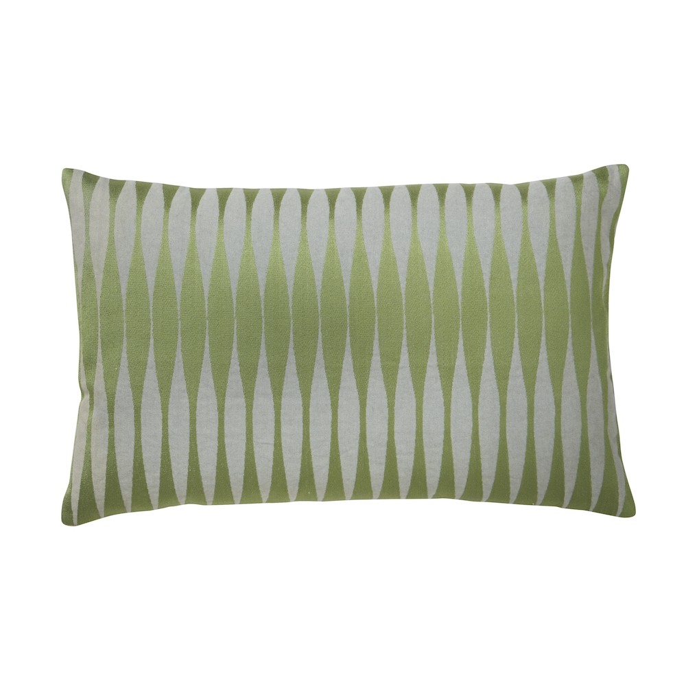 Bungalow DK Embroidered Backgammon Cushion Celadon 