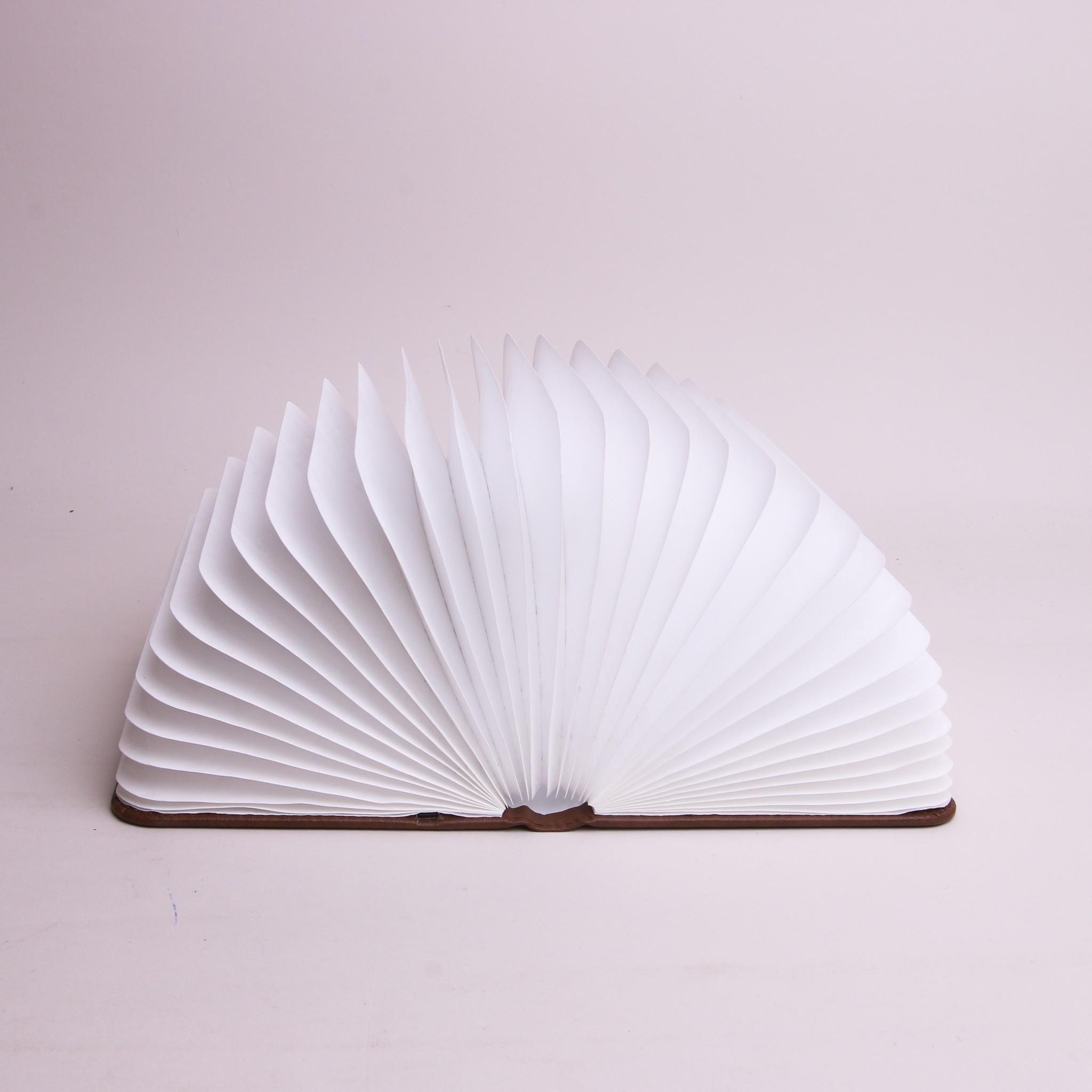 Gingko Design, Large Smart Light Book in Brown Leather
