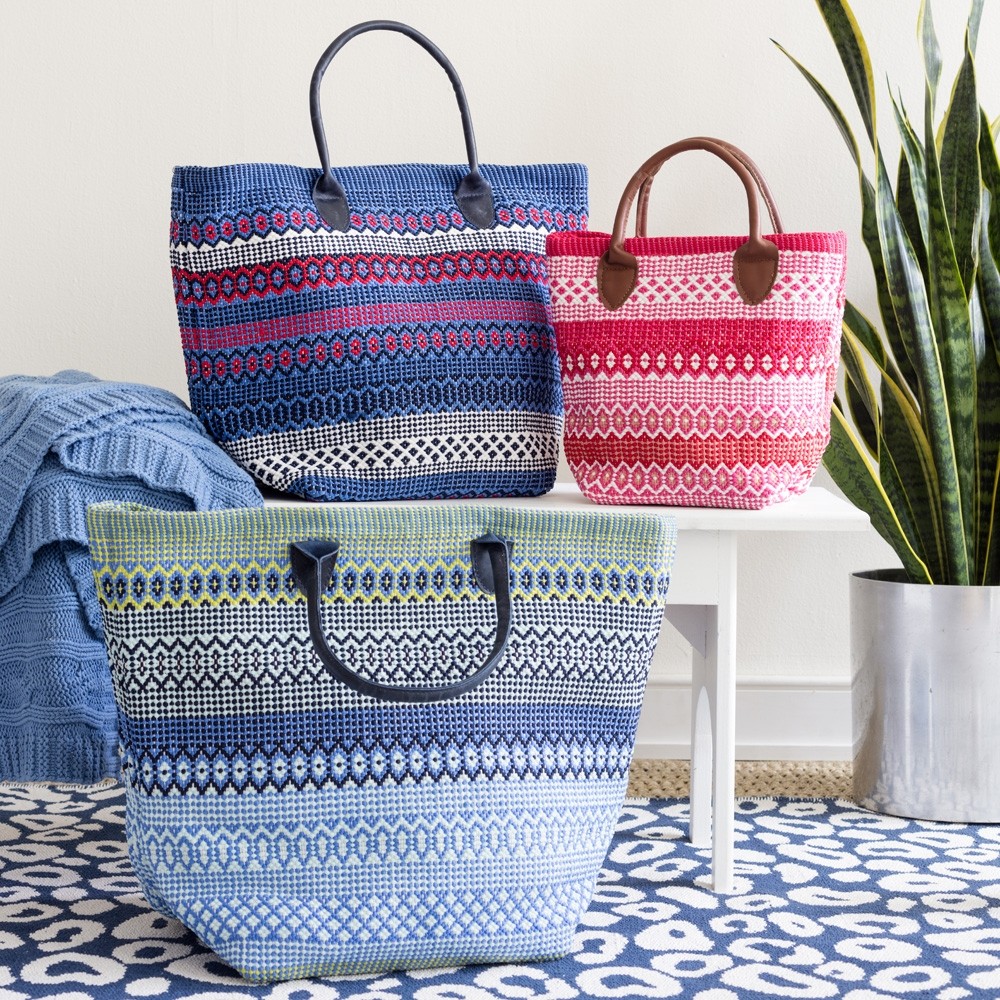 Dash And Albert Fair Isle Tote Bag Medium Printer Tailor Dash And Albert Fair Isle Tote Bag Medium