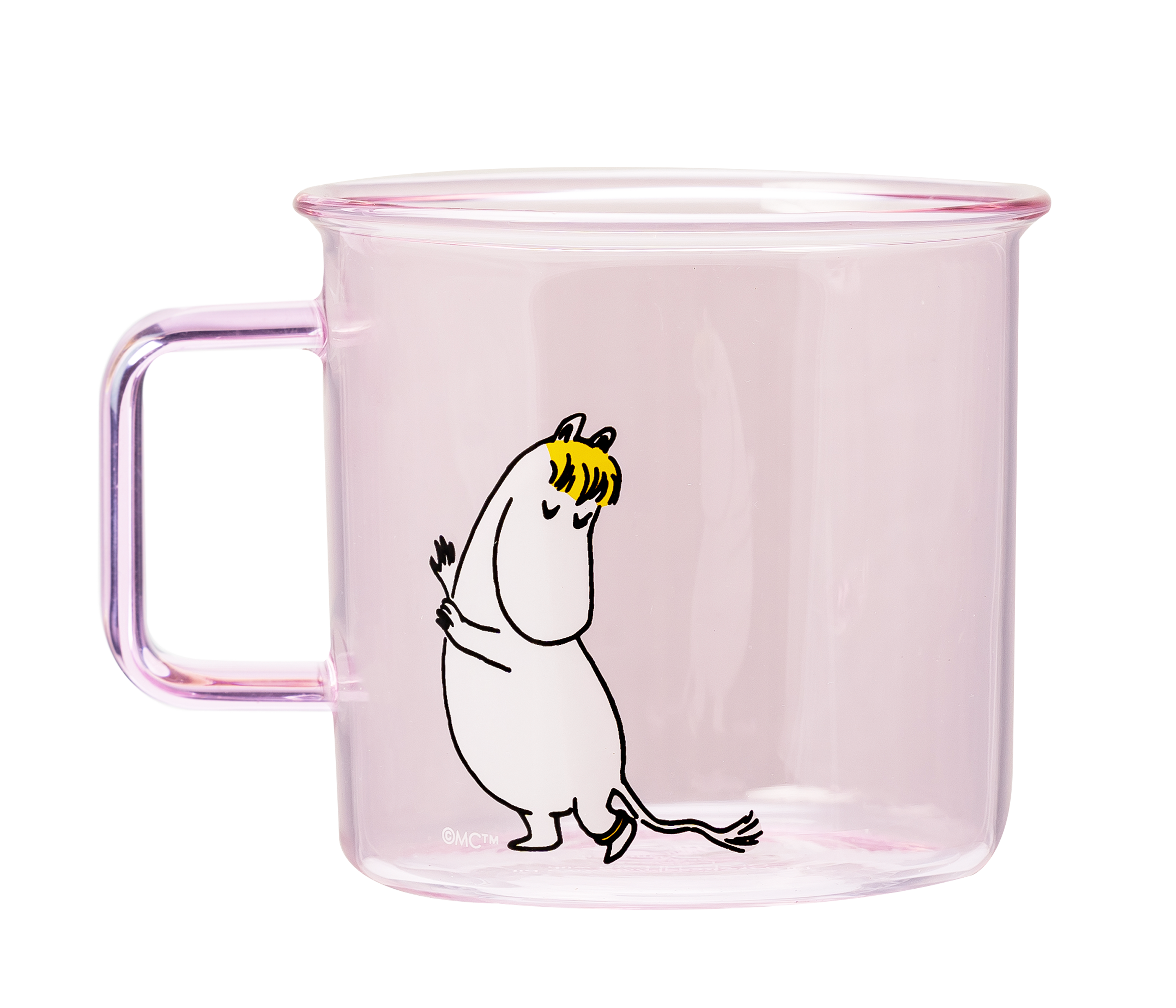 Muurla Moomin Brosilicante Glass Mug Pink
