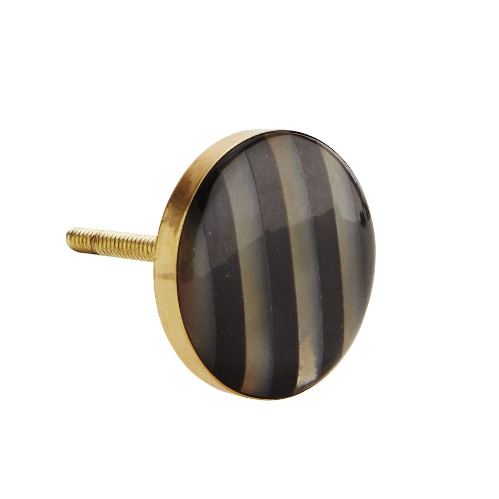 Madam Stoltz Striped Horn Door Knob