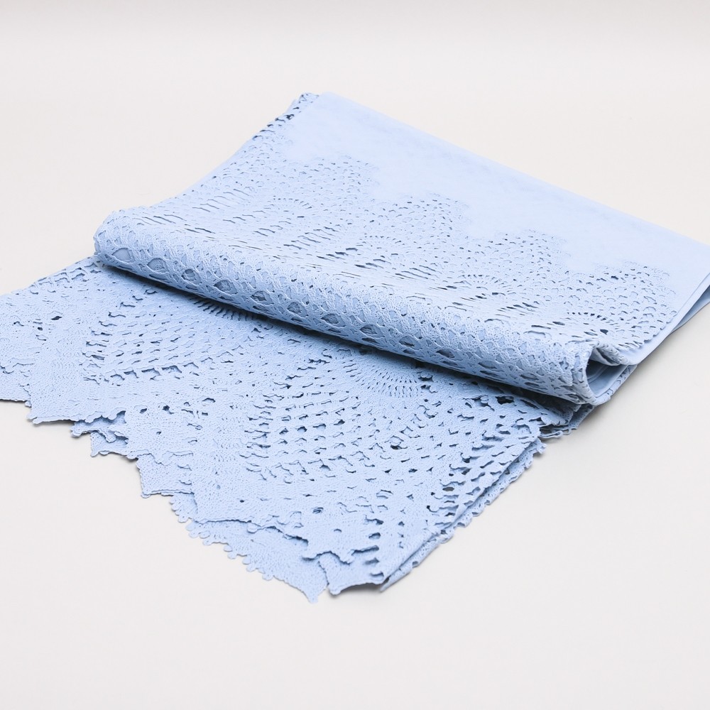 Fiorirà Vinyl Lace Waterproof Tablecloth Light Blue Printer Tailor Fiorirà Vinyl Lace Waterproof Tablecloth Light Blue