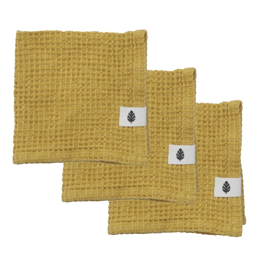 Bungalow DK Waffly Ochre Wash Cloth Set