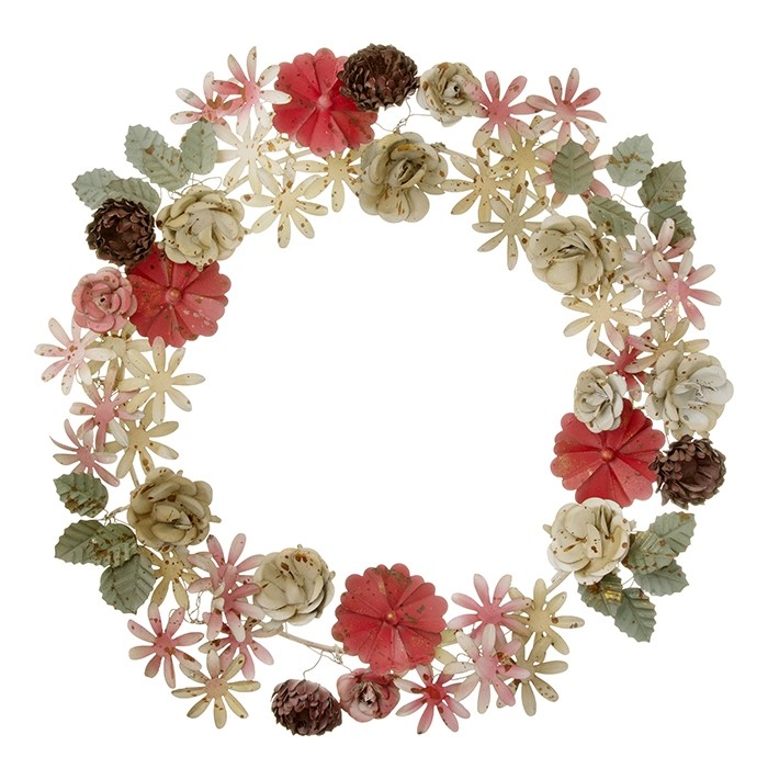 Bungalow DK Floral Wreath Redwood Large