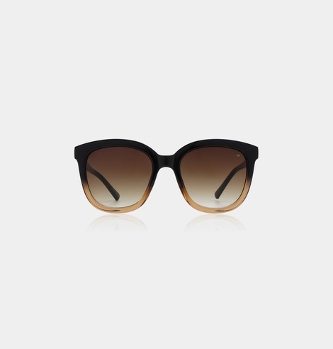 A KJkaerbede, Billy Black Brown Transparent Sunglasses