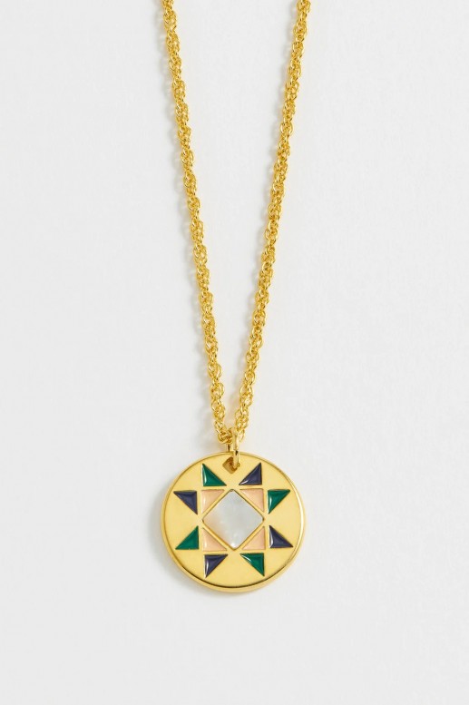 Estella Bartlett Quilted Patterned Pendant