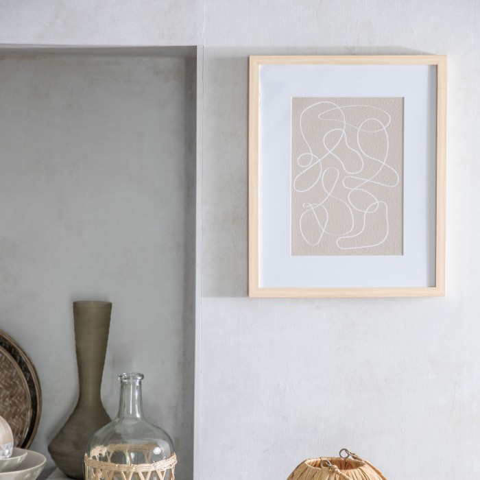 Trail Line Drawing Framed Art