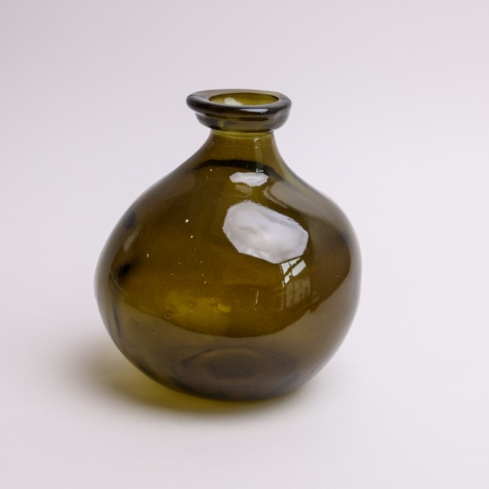 Jarapa Recycled Glass Vase Dark Green